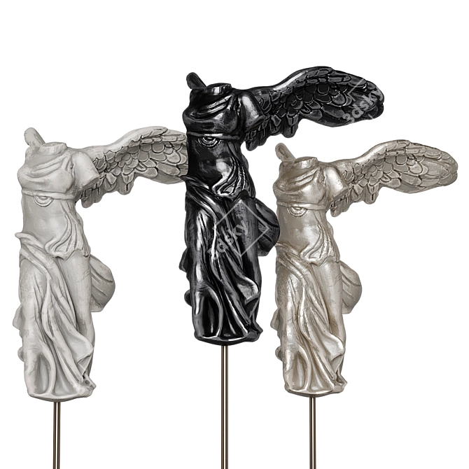 Victorious Wings: Samothrace Statue Set 3D model image 3