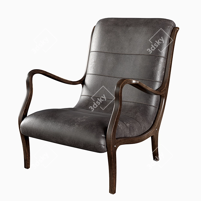 Elegant Tribeca Armchair 3D model image 1