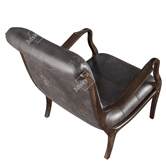 Elegant Tribeca Armchair 3D model image 3
