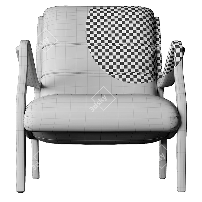 Elegant Tribeca Armchair 3D model image 5