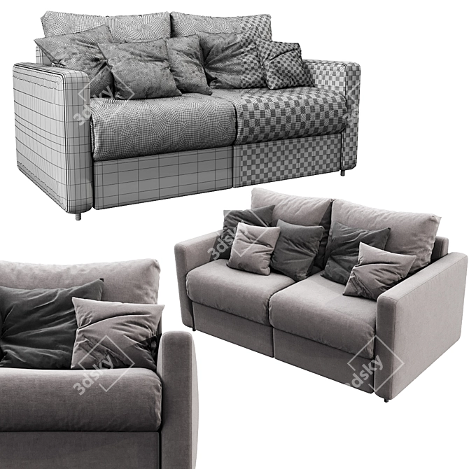 Trendy Italian Freedom Sofa 3D model image 3
