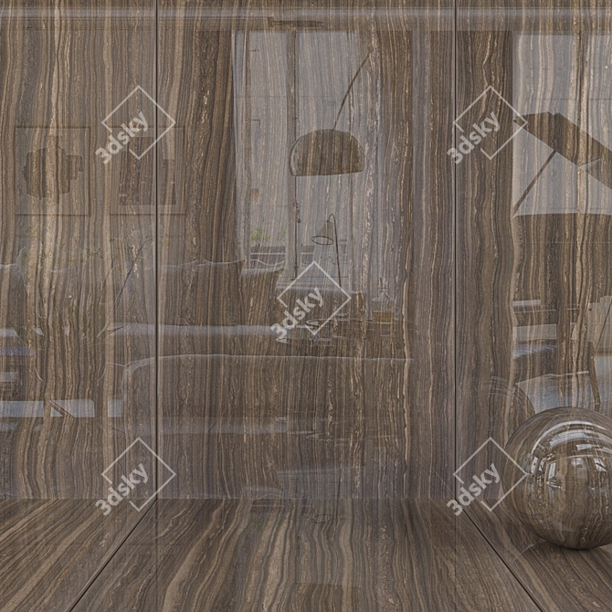 Eramosa Cafe Wall Tiles: Elegant Textured Design 3D model image 1