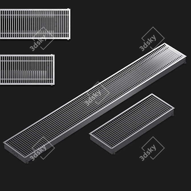 Floor Heat Convector - Efficient Heating Solution 3D model image 2