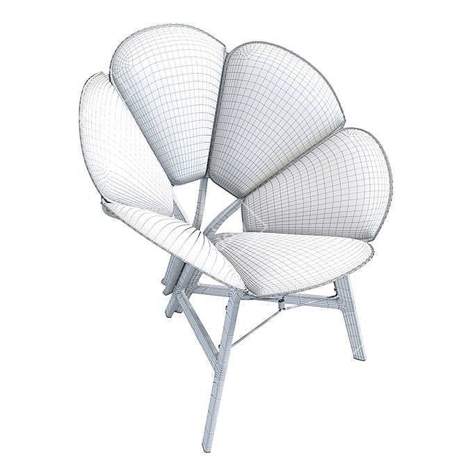 Concertina Chair: Luxurious Louis Vuitton Design 3D model image 5