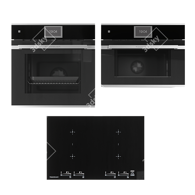 Title: Küppersbusch Home Appliance Set 3D model image 1