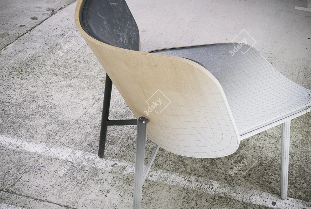 Sophisticated Dapper Lounge Chair 3D model image 4