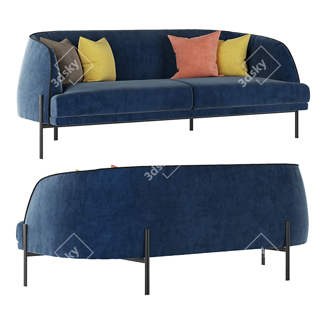 Caillou Liu Jo Sofa: Luxurious Comfort 3D model image 2