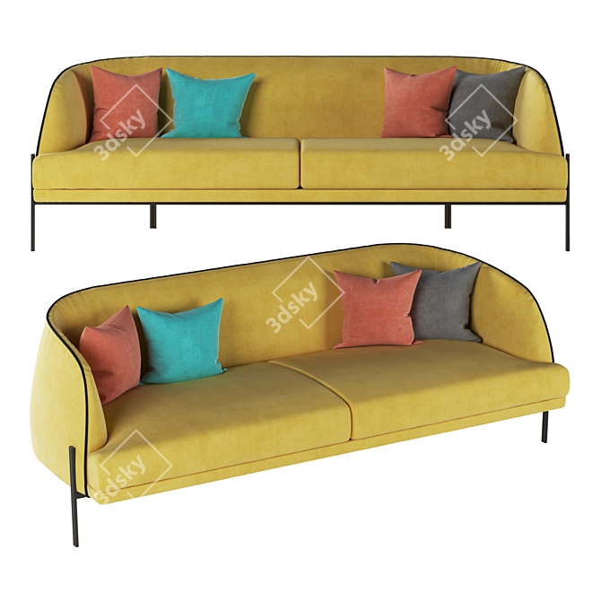 Elegant Caillou Liu Jo Sofa 3D model image 2