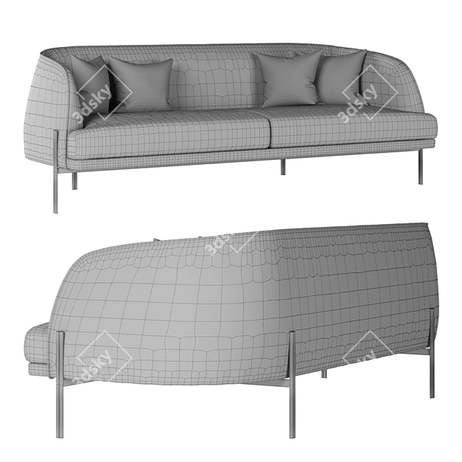 Elegant Caillou Liu Jo Sofa 3D model image 3