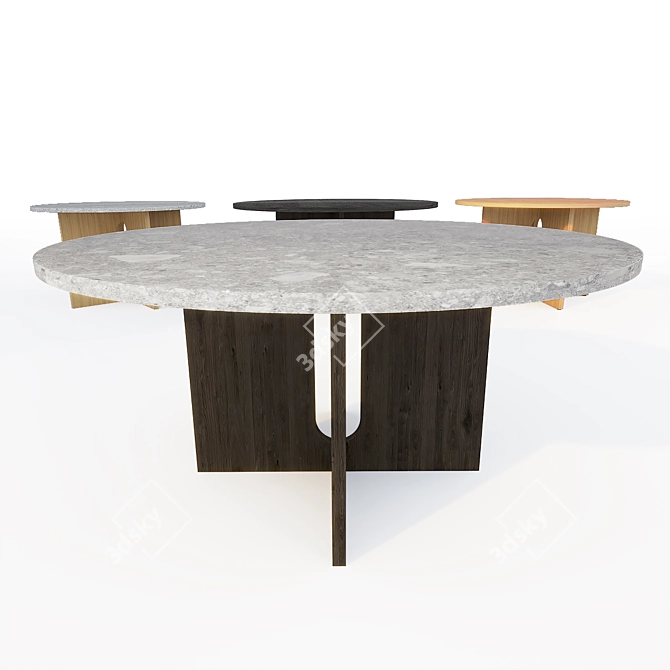 Menu Androgyne Dining Table: Scandinavian Design at its Finest 3D model image 2