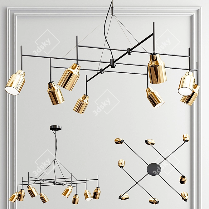 Illuminating Elegance: Super 8 Pendant 3D model image 1