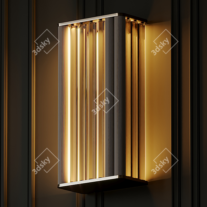 VeniceM Numa Brass & Glass Wall Sconce 3D model image 8