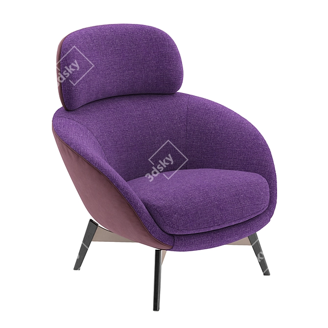 Elegant Minotti Armchair: Russell Bergere 3D model image 1