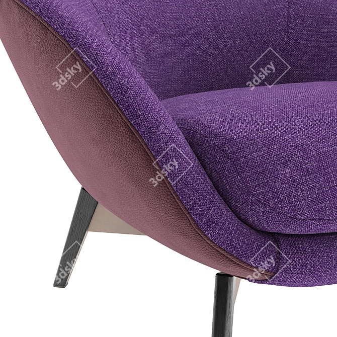 Elegant Minotti Armchair: Russell Bergere 3D model image 3