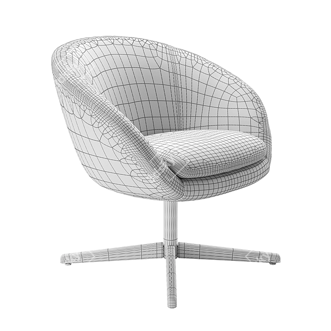 Title: Modern Minotti Russell Lounge Armchair 3D model image 4