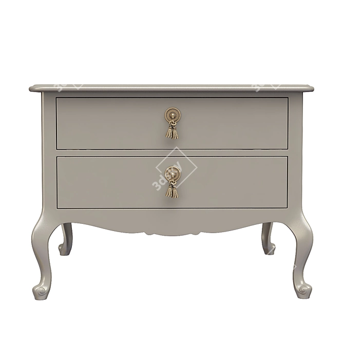 Elegant Vintage Side Table 3D model image 1