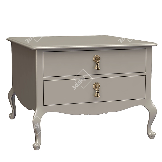 Elegant Vintage Side Table 3D model image 2