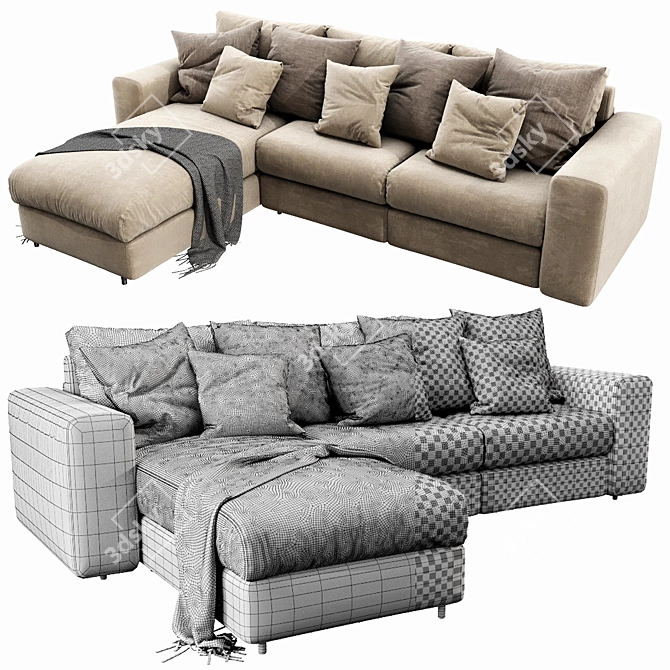 Italian Design: Ditre Freedom Chaise Lounger 3D model image 3