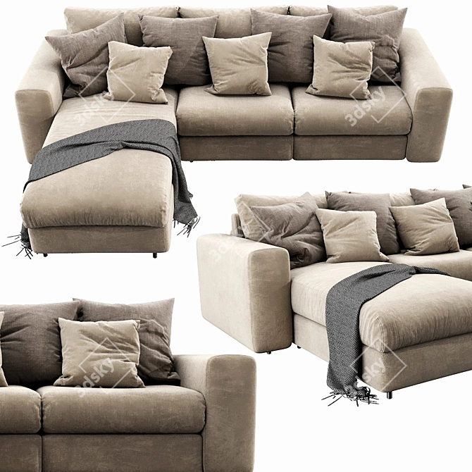 Italian Design: Ditre Freedom Chaise Lounger 3D model image 4