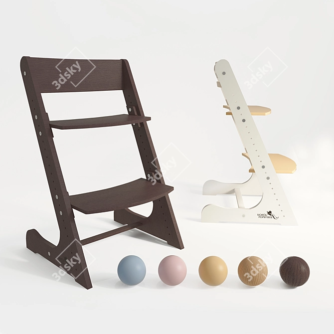 ErgoPed Adjustable Baby Chair 3D model image 2