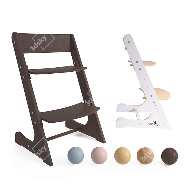 ErgoPed Adjustable Baby Chair 3D model image 5