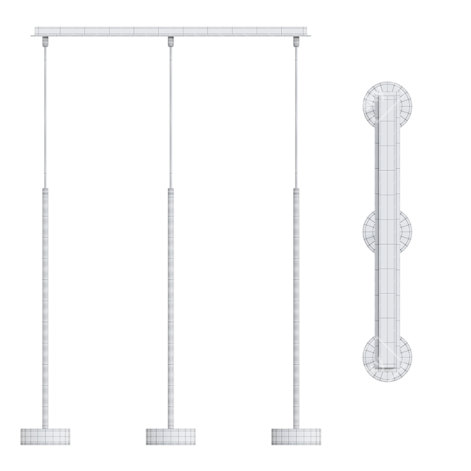 Scandinavian Style Pendant Lamp 3D model image 1