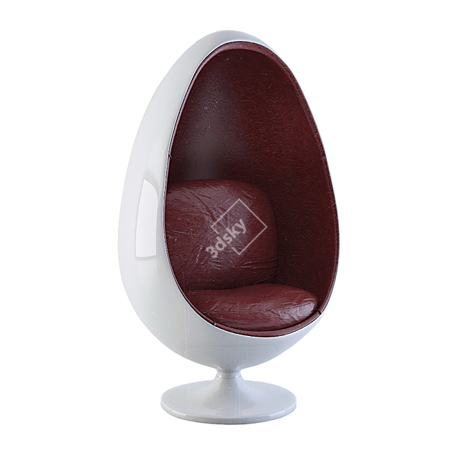 Danish Designed Ovalia Egg Chair 3D model image 4