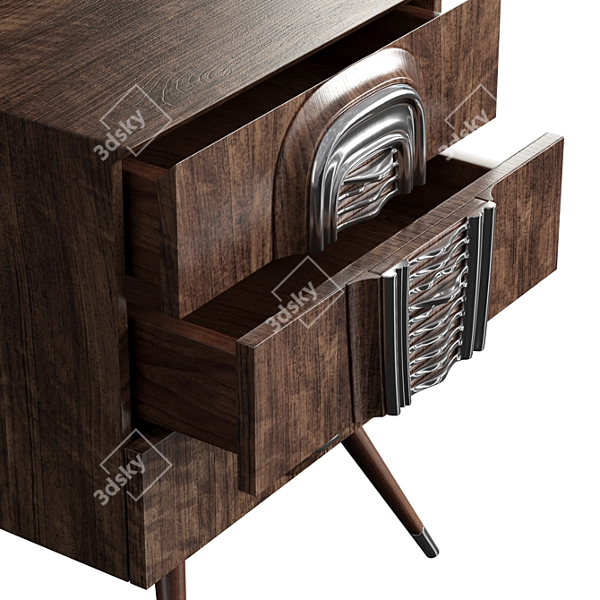 Retro Americana Chest: Jonathan Charles 50's Inspired 3D model image 3