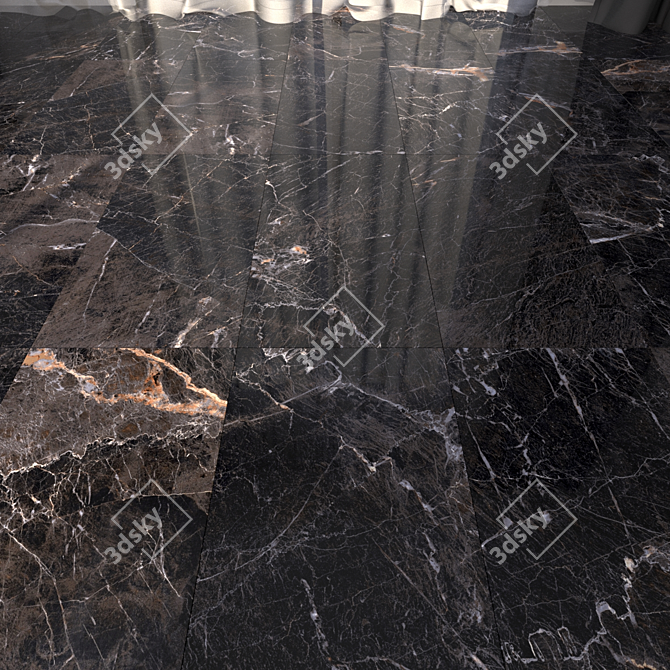 Elegant Java Black Marble Set 3D model image 1