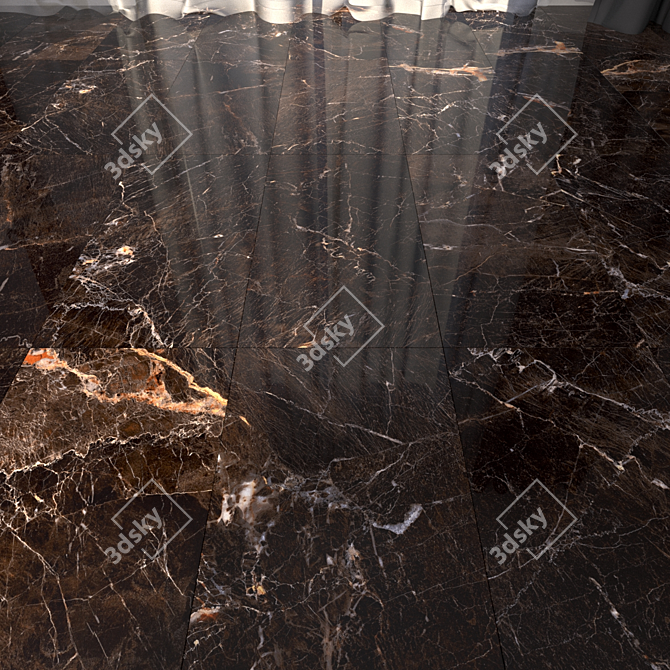 Luxury Java Brown Marble Floor Set 3D model image 1