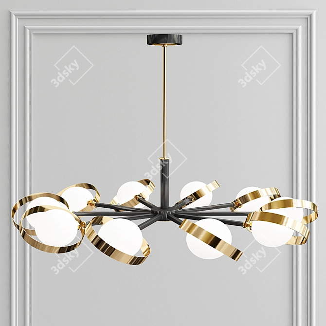 Kinesis: Stylish Metal and Glass Pendant Lights 3D model image 2