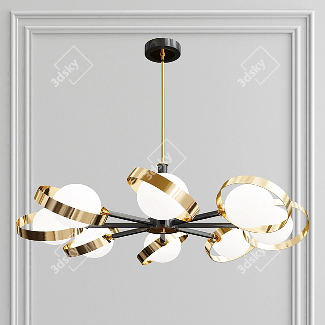 Kinesis: Stylish Metal and Glass Pendant Lights 3D model image 3