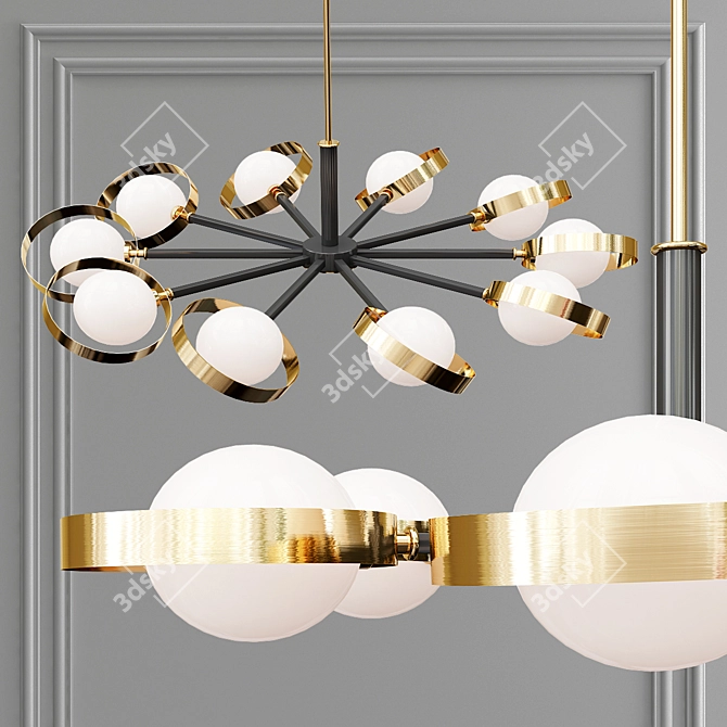 Kinesis: Stylish Metal and Glass Pendant Lights 3D model image 4