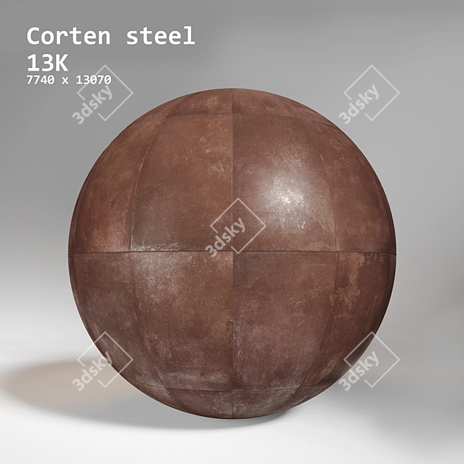 Rustic Steel Texture: Handcrafted Aesthetic 3D model image 1