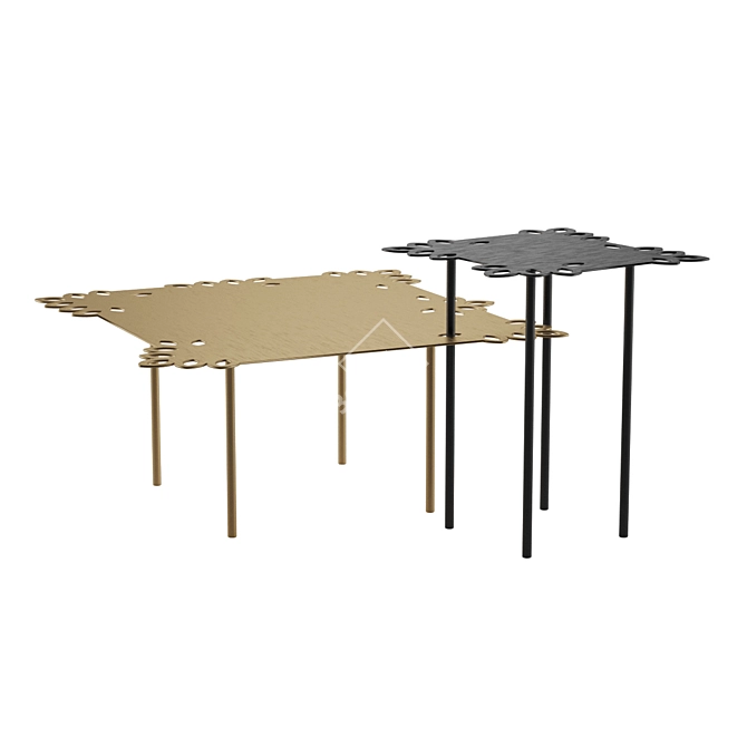 Elegant Flat Lace Coffee Table 3D model image 3