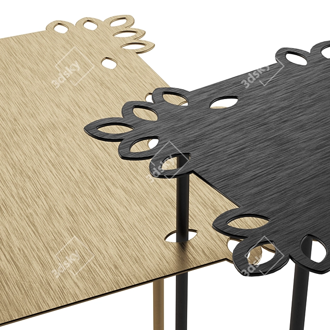 Elegant Flat Lace Coffee Table 3D model image 7