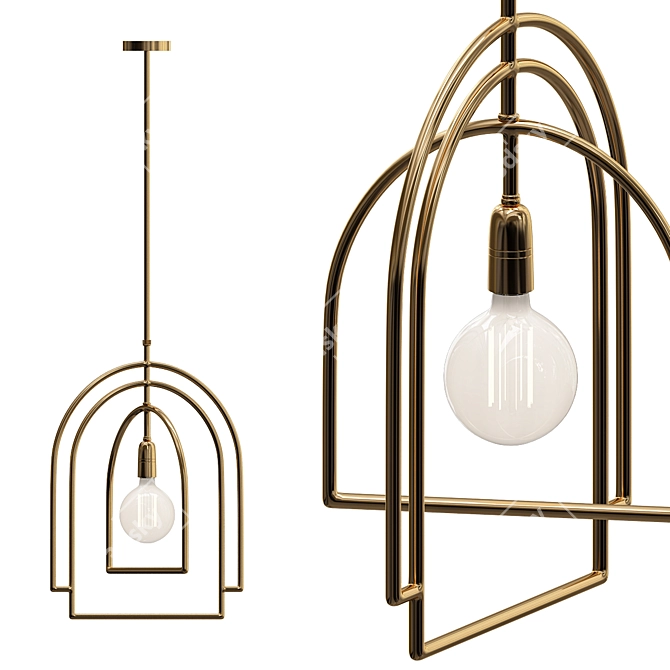 Modern Vintage Upton Pendant 3D model image 1