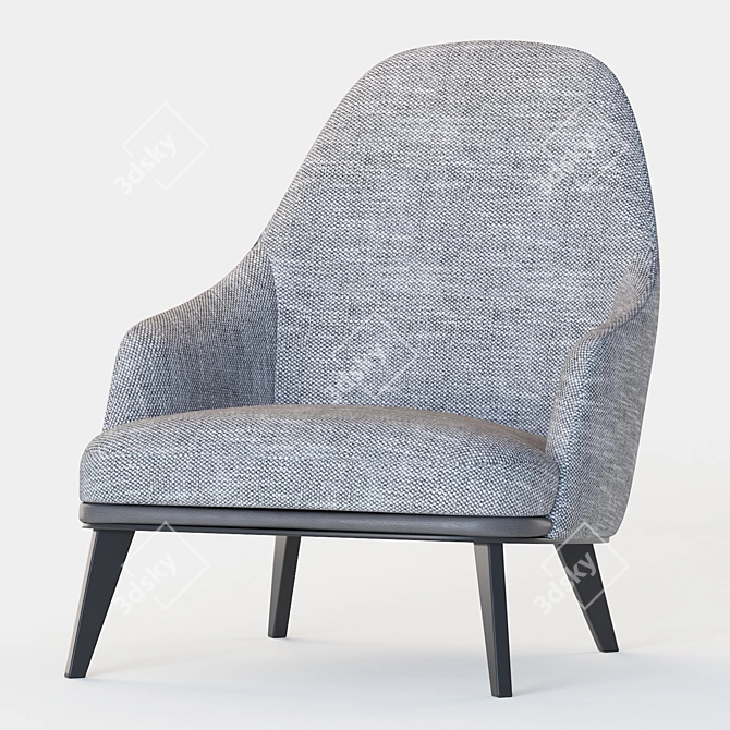 Contemporary Jane Lounge Armchair 3D model image 3