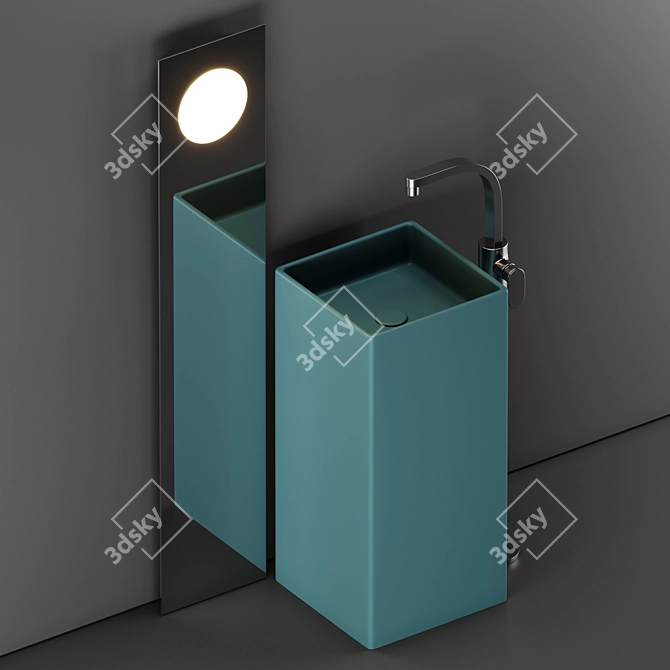 Flaminia Monowash: Elegant Ceramic Washbasin 3D model image 1