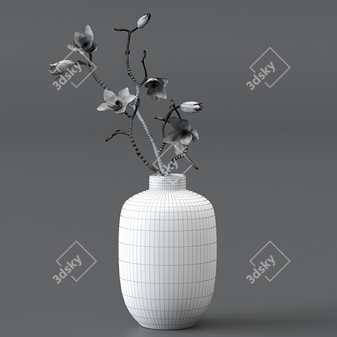 Blooming Magnolia 3D Model 3D model image 3