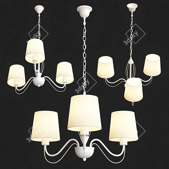 Elegant ORLEAN A9310LM-3WG Pendant 3D model image 1