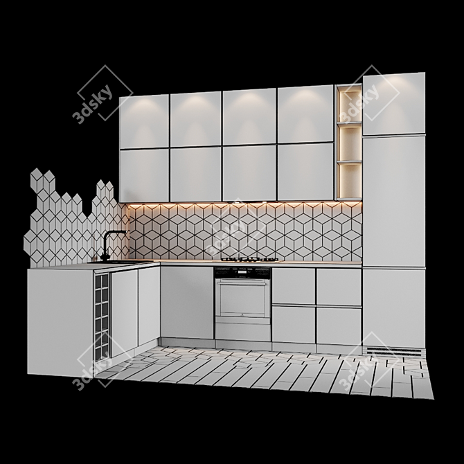 Complete Kitchen Set 3D model image 3