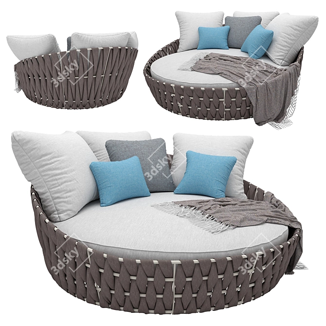 Elegant Tosca Daybed: Comfort and Style at its Finest 3D model image 1