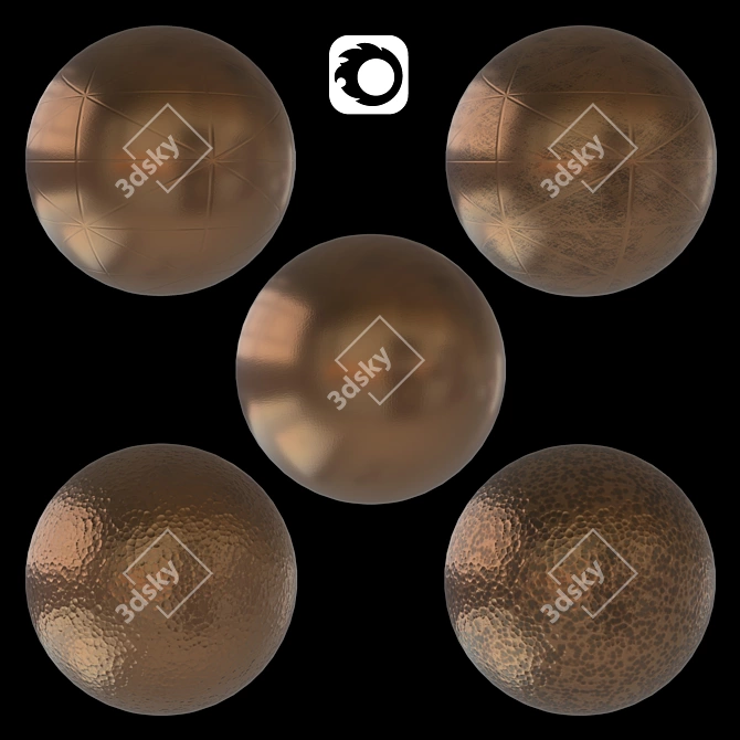 Luxury Copper Material Library 3D model image 1