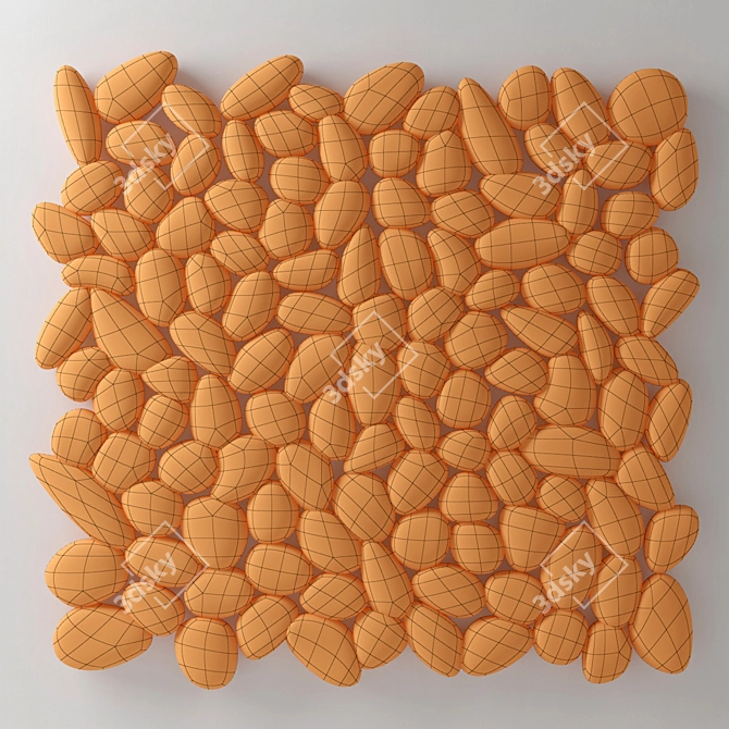 Smooth Pebble Tile for Stylish Bathroom 3D model image 5