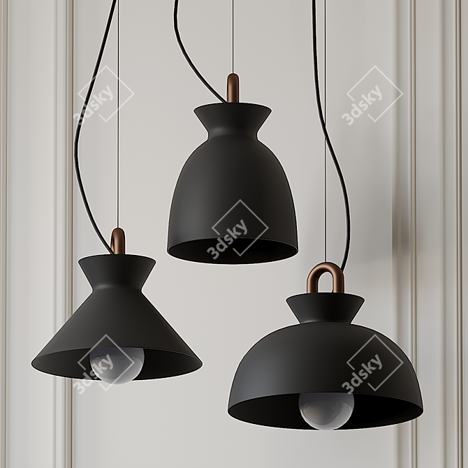 Sleek Colombo Pendant Light 3D model image 1
