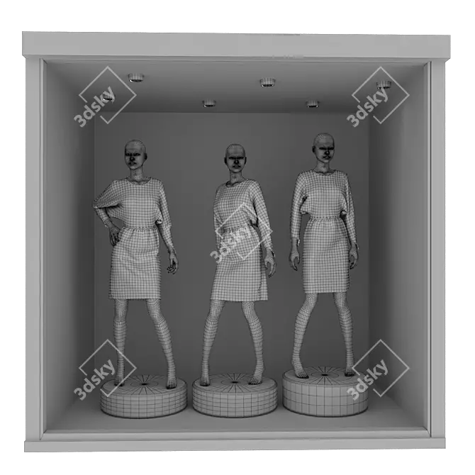 Fashion Showcase: Stunning Apparel Store Display 3D model image 2