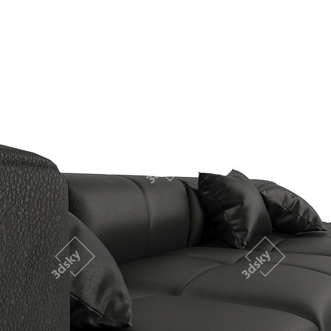 Luxury Leather Sofa 3D model image 2