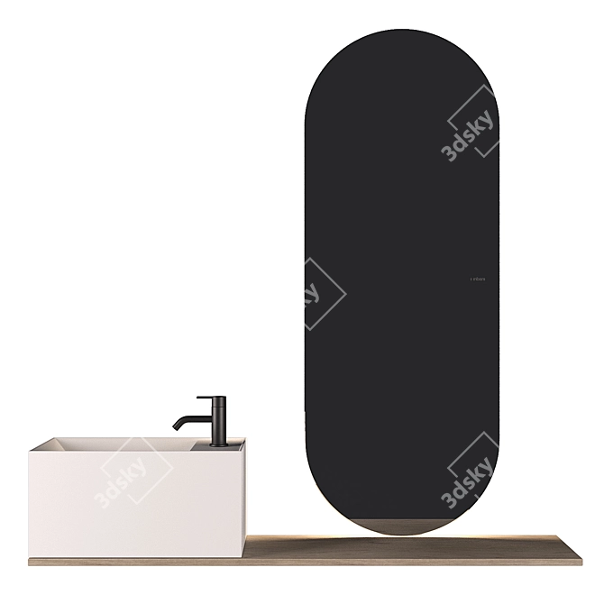 Inbani Facett Mirror - Stylish and Practical 3D model image 3