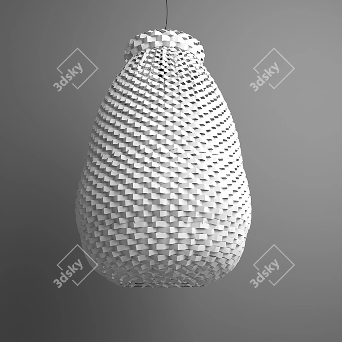 Nordic Paper Pendant Lamp 3D model image 1